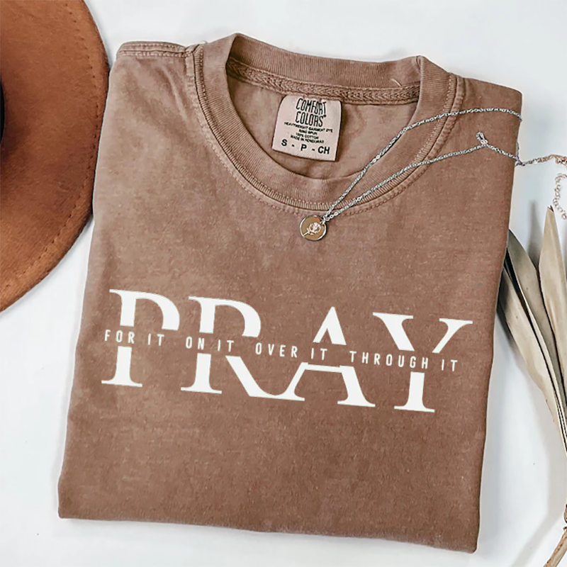 Comfort Colors Religious Pray T-shirt-Teevibe