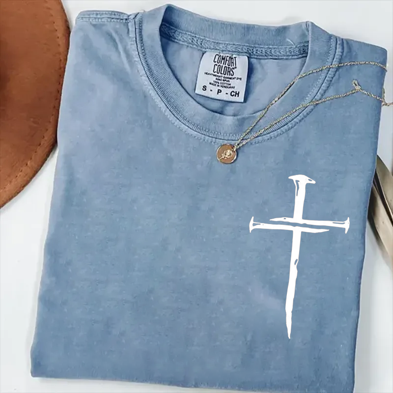 Comfort Colors Faith Cross T-shirt-Teevibe