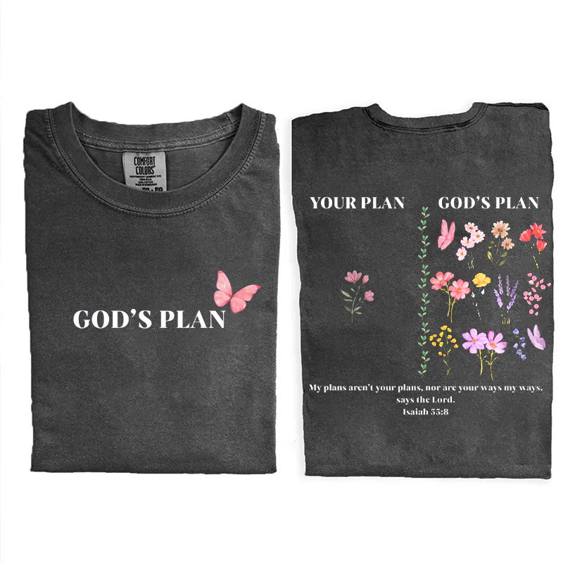 God's Plan Floral Christian T-shirt-Teevibe