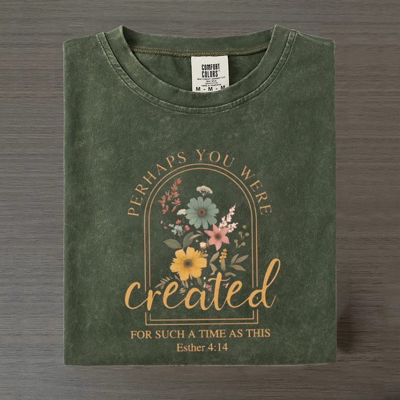 Vintage Christian Perhaps You Were Created T-shirt-Teevibe