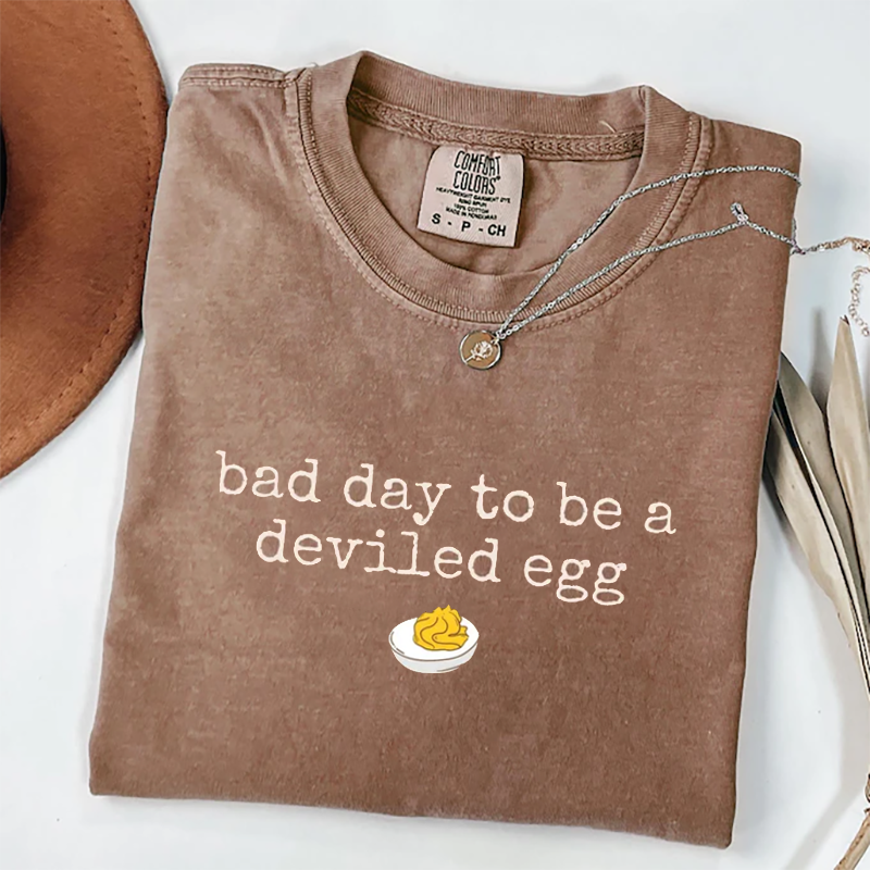 Bad Day to be a Deviled Egg T-shirt-Teevibe
