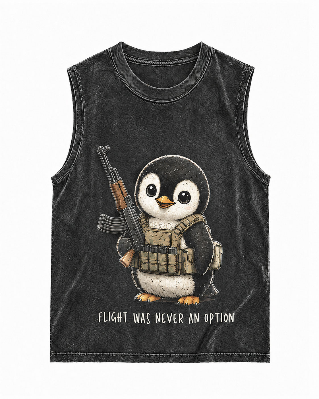 Flight Never An Option Tactical Penguin Graphic Tank-Teevibe