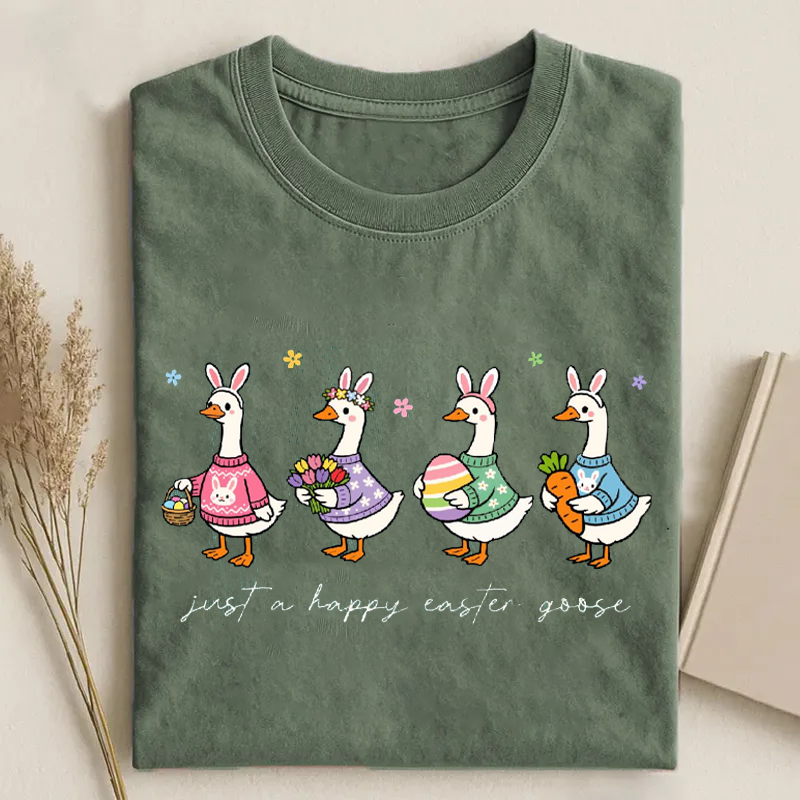 Just a Happy Easter Goose T-shirt-Teevibe