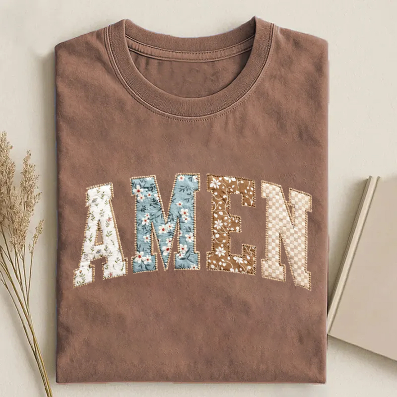 Floral Amen Christian T-shirt-Teevibe