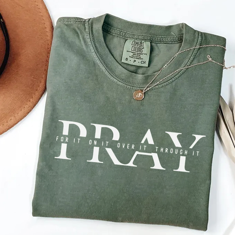 Comfort Colors Religious Pray T-shirt-Teevibe
