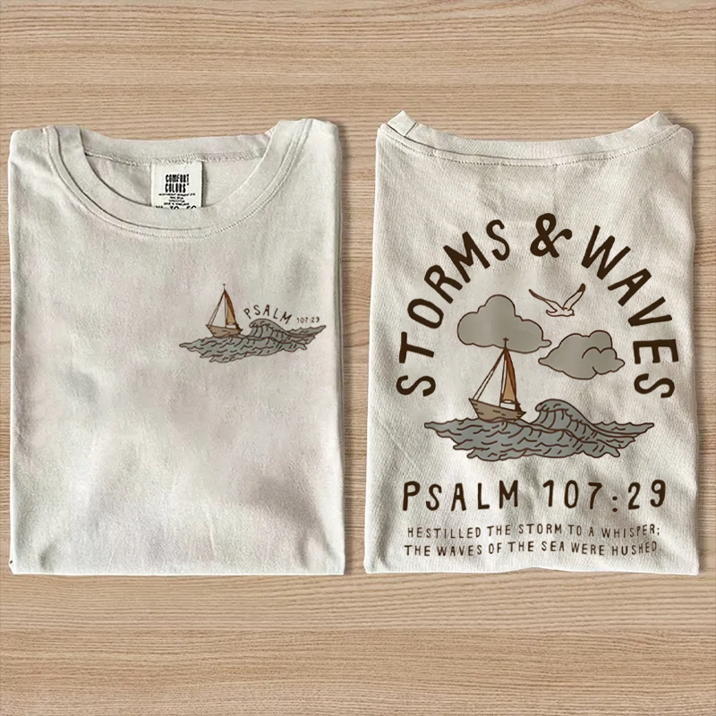 Storms And Waves Chirstian T-shirt-Teevibe