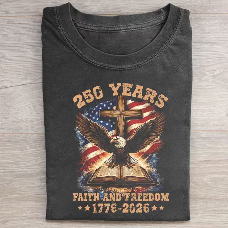 Faith And Freedom 250 Years T-shirt-Teevibe