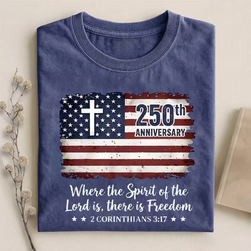 Freedom Christian America 250th Anniversary T-shirt-Teevibe