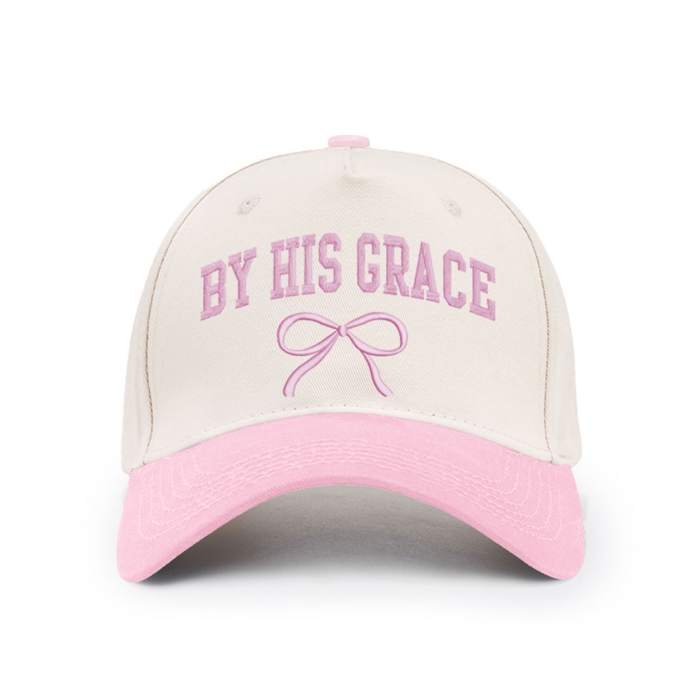 By His Grace Christian Trucker Hat-Teevibe
