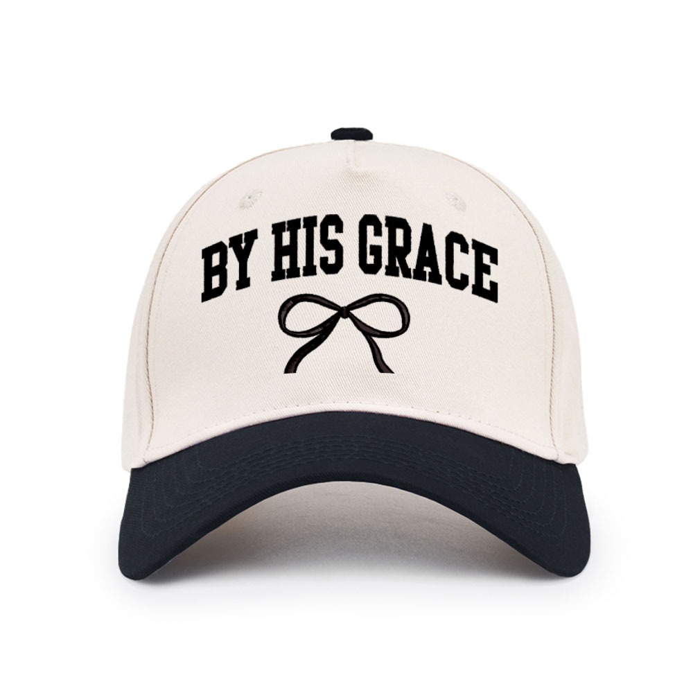 By His Grace Christian Trucker Hat-Teevibe