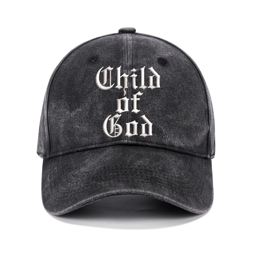Child Of God Christian Washed Hat-Teevibe