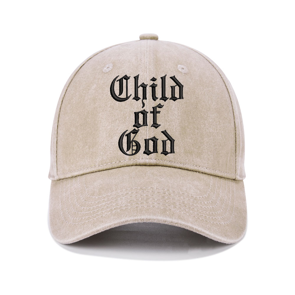 Child Of God Christian Washed Hat-Teevibe