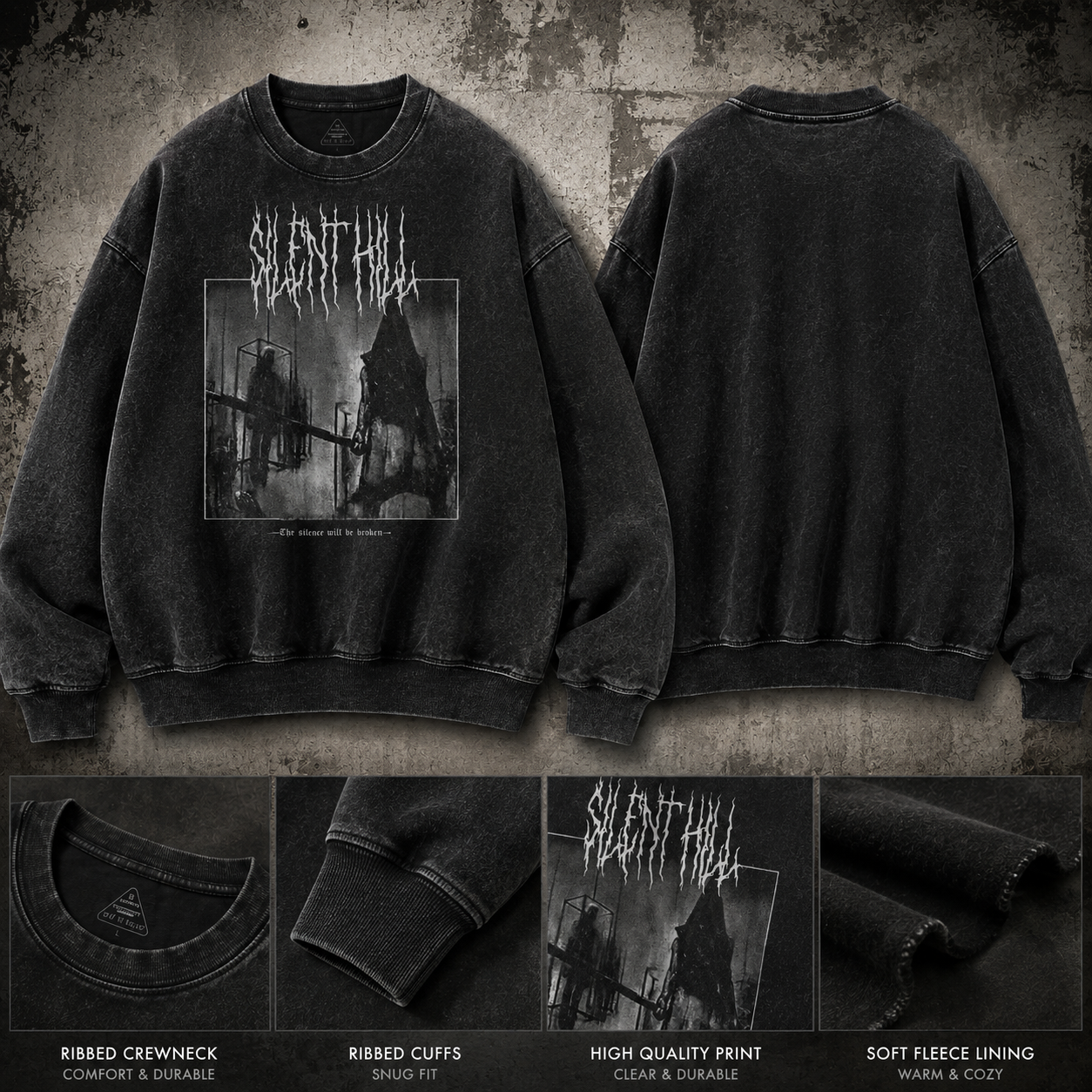 Dark Fog Horror Washed Sweatshirt