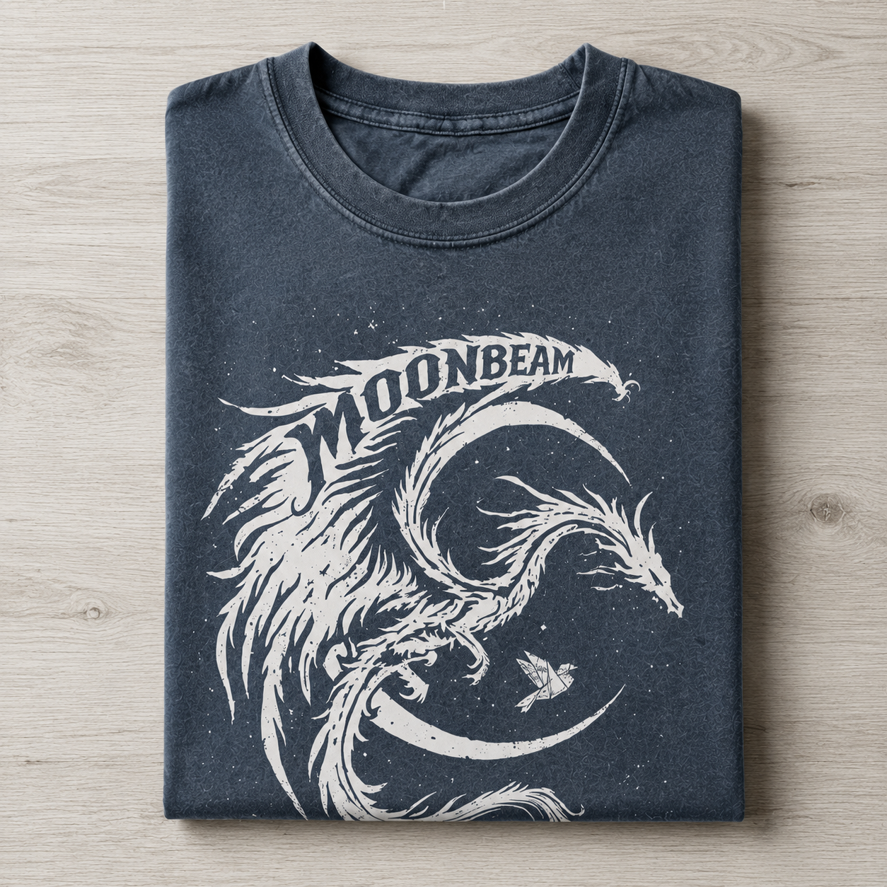 Vintage Dragon Moon Graphic T-Shirt