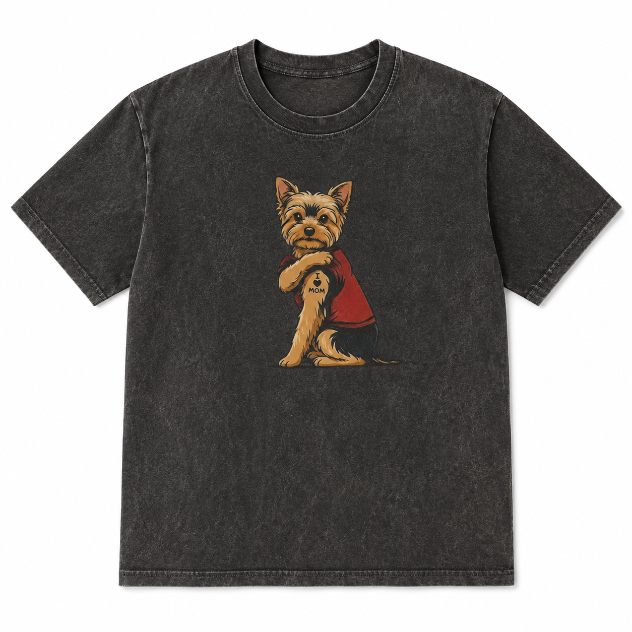 Yorkie Lover Vintage Washed T-Shirt – Cute Dog Graphic Tee