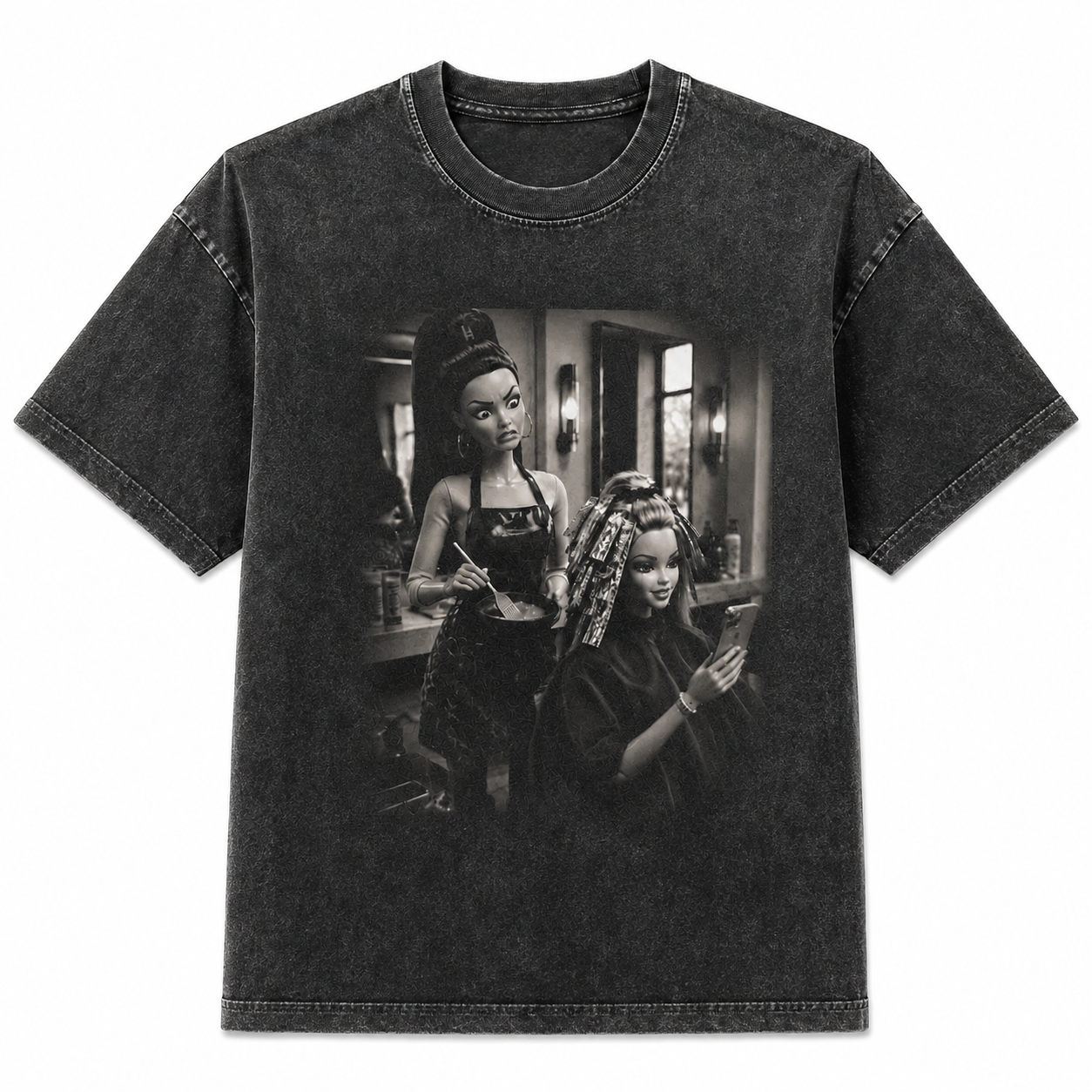 Funny Salon Doll Face T-shirt