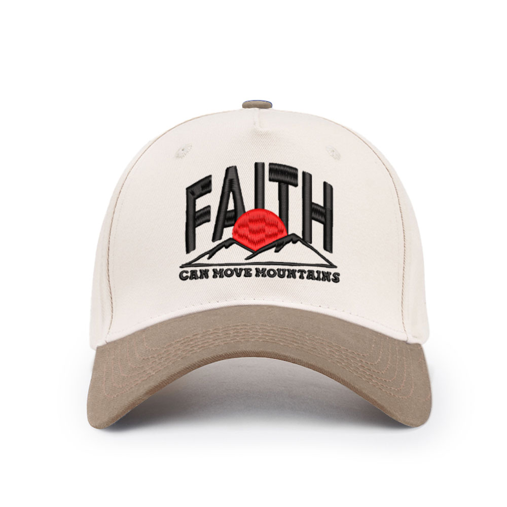 Faith Can Move Mountain Christian Trucker Hat-Teevibe
