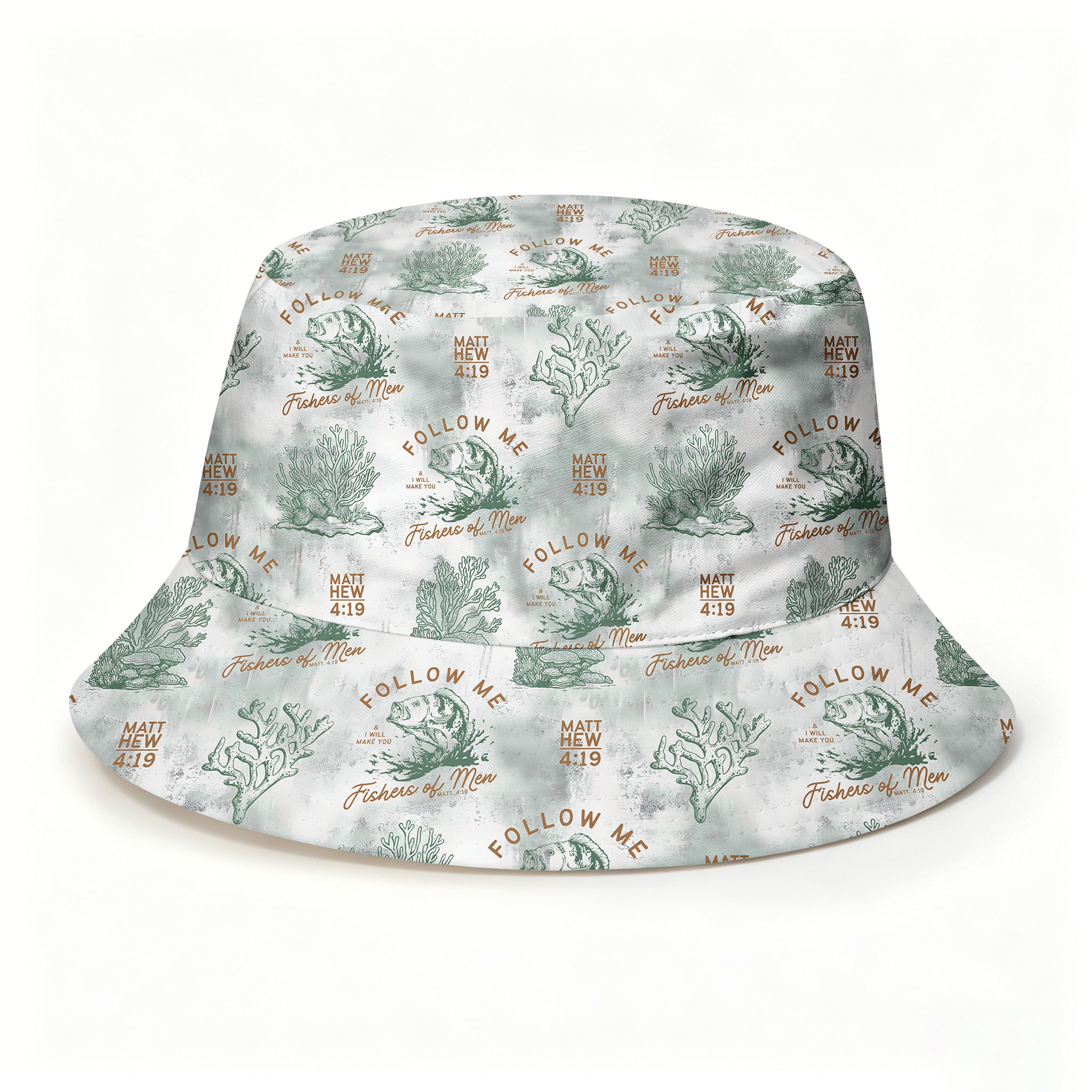Follow Me I Will Make You Fishers Of Man Christian Leisure Bucket Hat-Teevibe