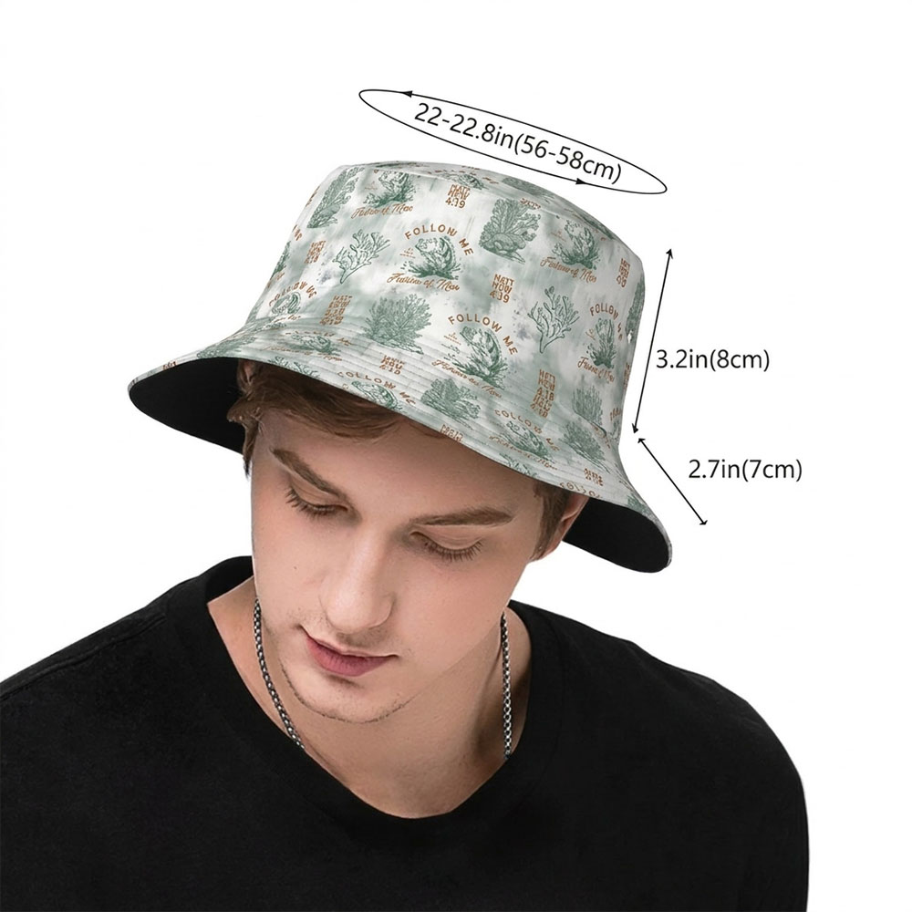 Follow Me I Will Make You Fishers Of Man Christian Leisure Bucket Hat-Teevibe