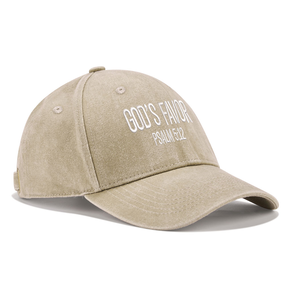 God's Favor Christian Couple Washed Hat-Teevibe