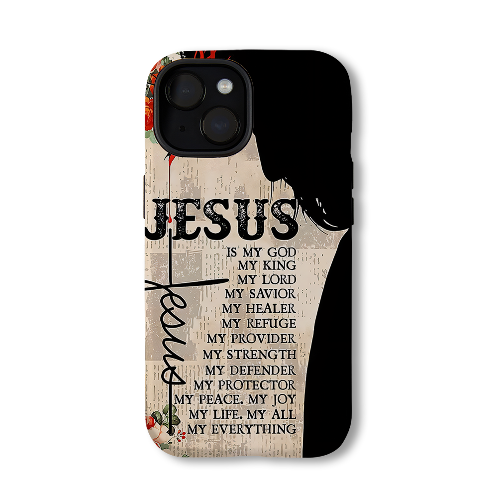 Jesus Is My King Christian Phone Case-Teevibe
