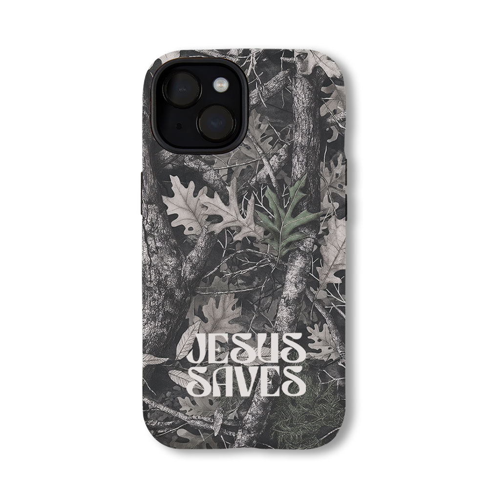 Jesus Saves Camo Christian Phone Case-Teevibe