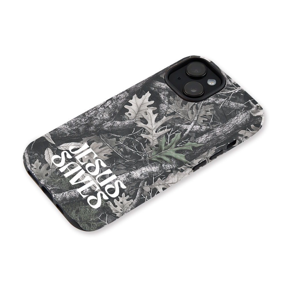 Jesus Saves Camo Christian Phone Case-Teevibe