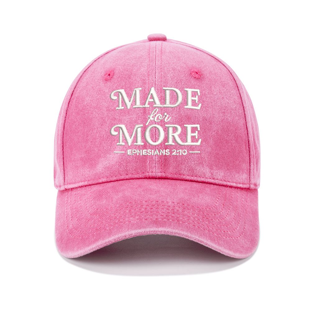 Made For More Christian Couple Washed Hat-Teevibe