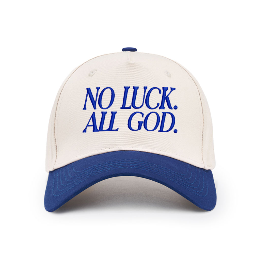 No Luck All God Christian Trucker Hat-Teevibe