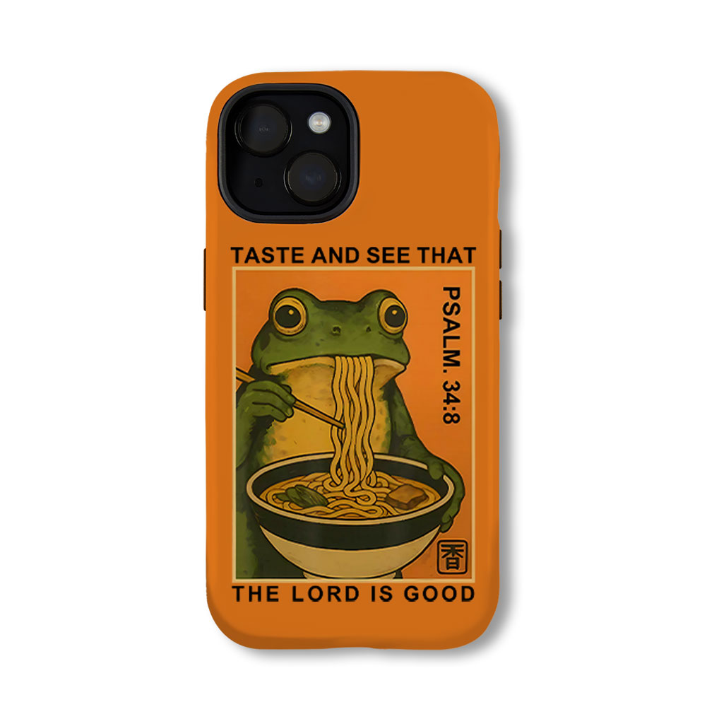 Taste And See That The Lord Is Good Orange Christian Phone Case-Teevibe