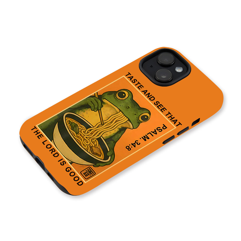 Taste And See That The Lord Is Good Orange Christian Phone Case-Teevibe