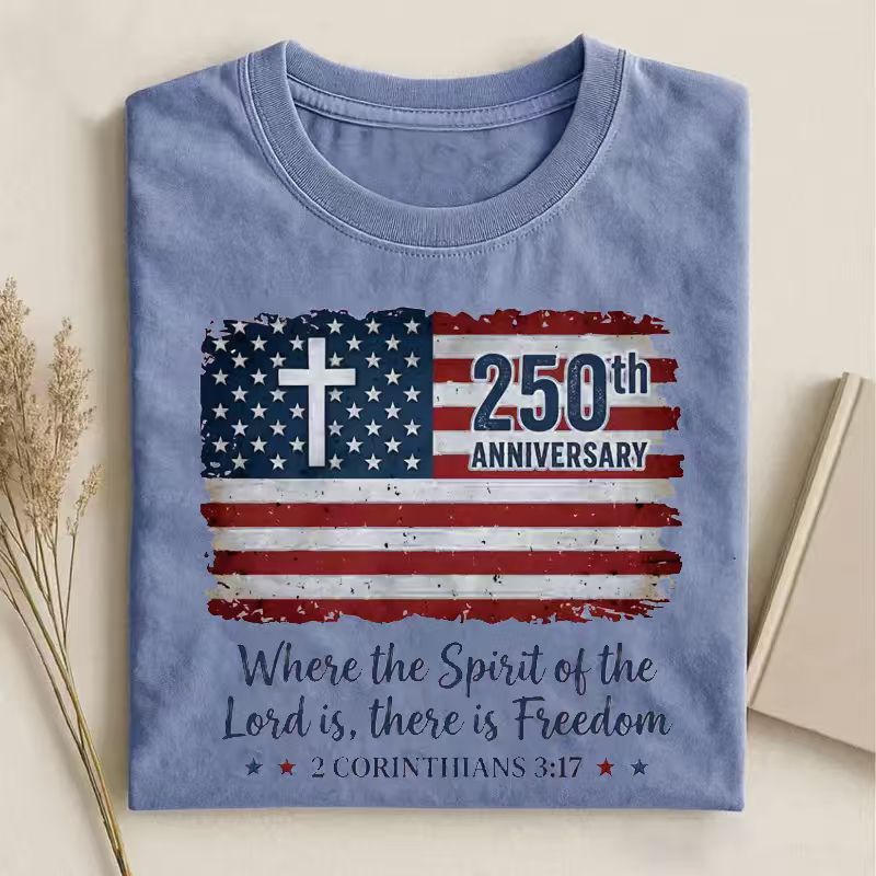 Freedom Christian America 250th Anniversary T-shirt-Teevibe