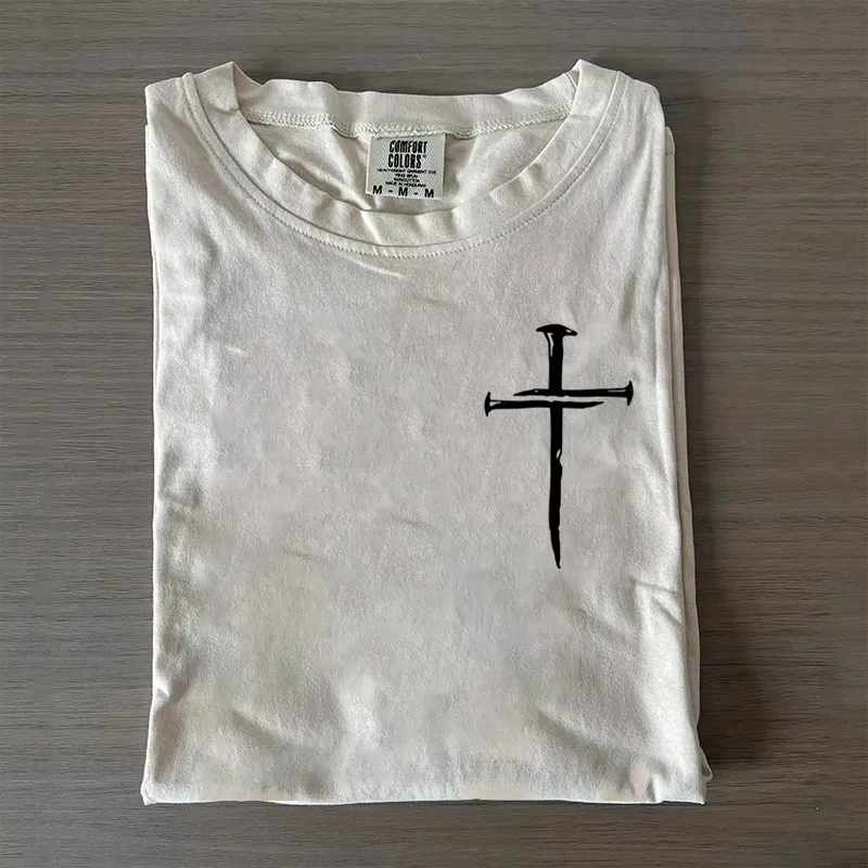 Comfort Colors Faith Cross T-shirt-Teevibe