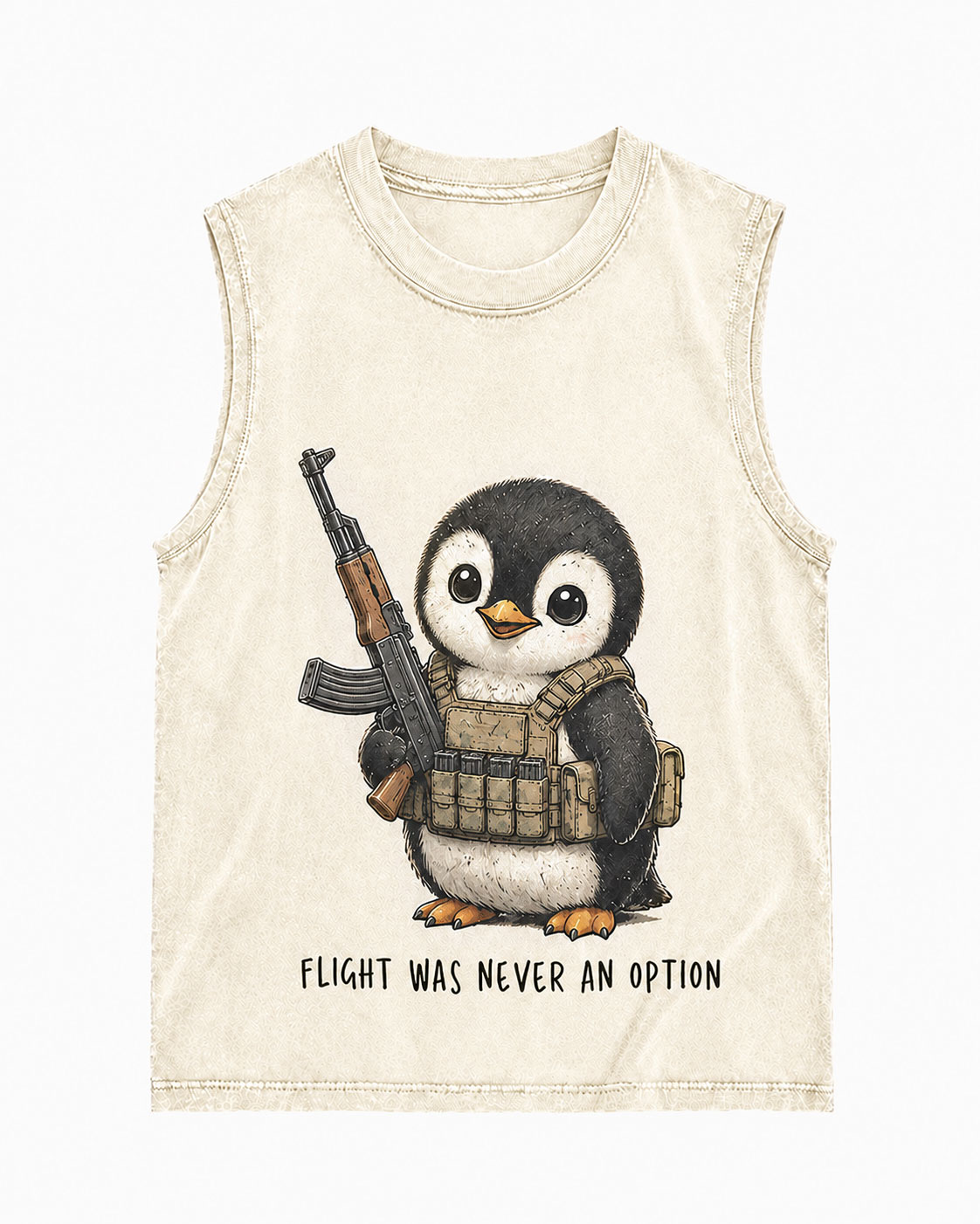 Flight Never An Option Tactical Penguin Graphic Tank-Teevibe