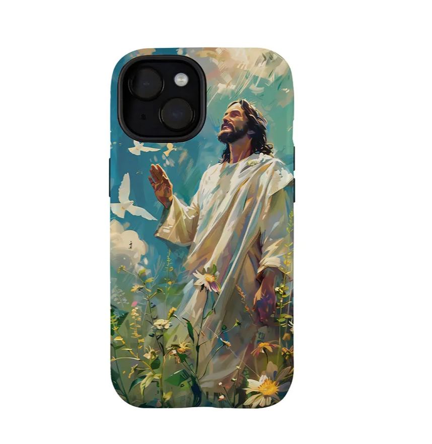 Oil Painting Jesus Christian Phone Case-Teevibe