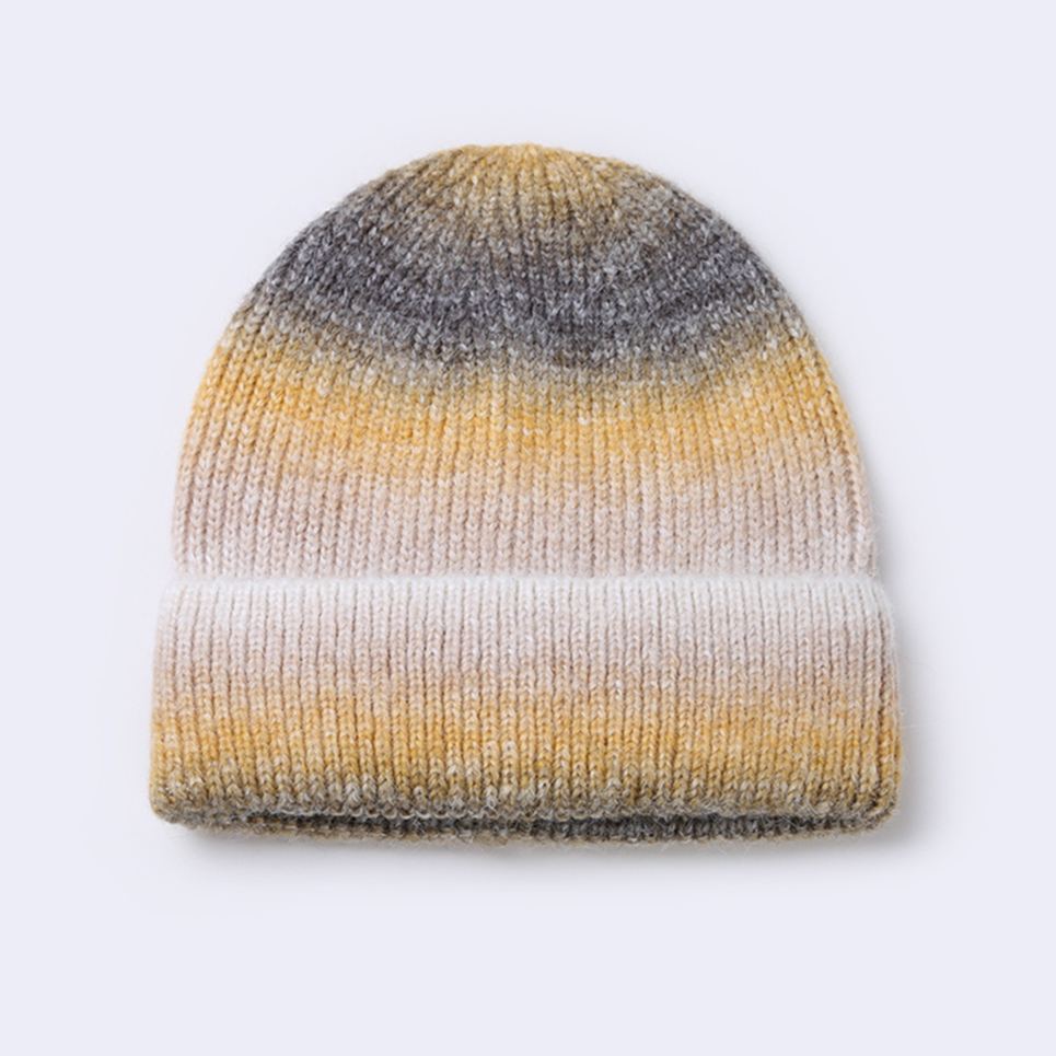 Winter Rainbow Gradient Knit Hat-Teevibe