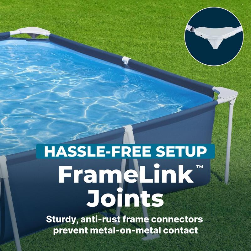 Piscina desmontable Bestway Steel Pro de estructura metálica (9,8' x 6,6' x 26") con bomba de filtro