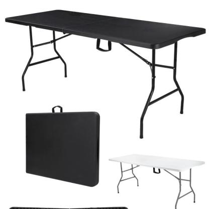 Mesa Plegable Plástico Tipo Portafolio 1.80m Jardín Portátil
