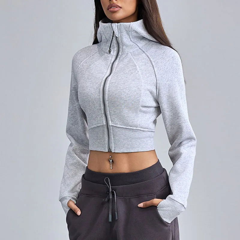 Hoodie corto mujer
