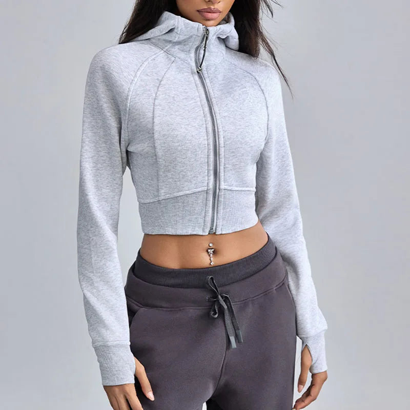 Hoodie corto mujer