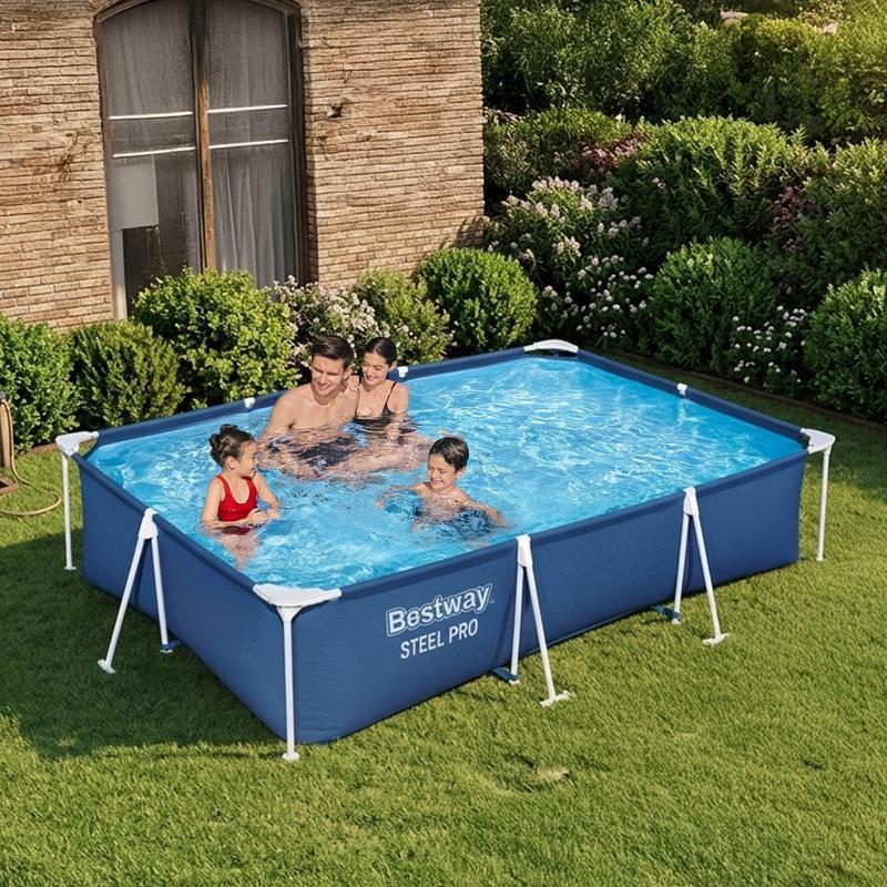 Piscina desmontable Bestway Steel Pro de estructura metálica (9,8' x 6,6' x 26") con bomba de filtro