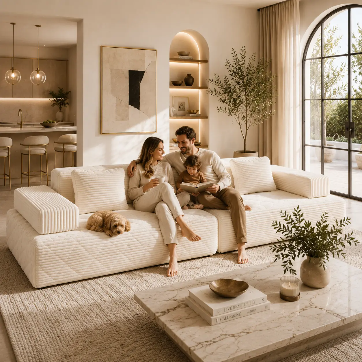Sofá modular seccional sin estructura, chaise longue extragrande con asientos profundos, sofá cama modular Cloud, no requiere montaje, combinación libre, sofá seccional moderno. Sofá seccional sin estructura. Muebles de sala de estar.