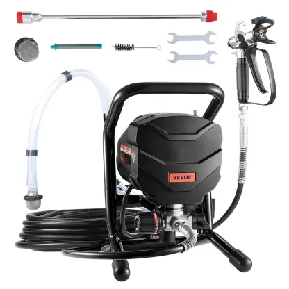 Pulverizador de pintura sin aire con soporte, 3000 PSI, 650 W, eléctrico, eficiente, para muebles y cercas, interiores y exteriores, pulverizadores de pintura portátiles, efecto de pintura fino y uniforme.