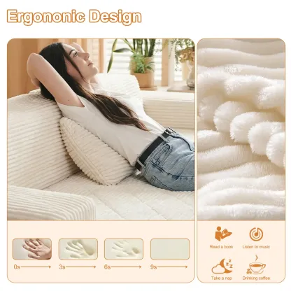 Sofá modular seccional sin estructura, chaise longue extragrande con asientos profundos, sofá cama modular Cloud, no requiere montaje, combinación libre, sofá seccional moderno. Sofá seccional sin estructura. Muebles de sala de estar.