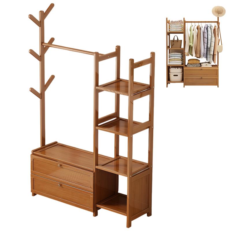 Perchero multifuncional Grande para organizar ropa Madera Closet Organizador
