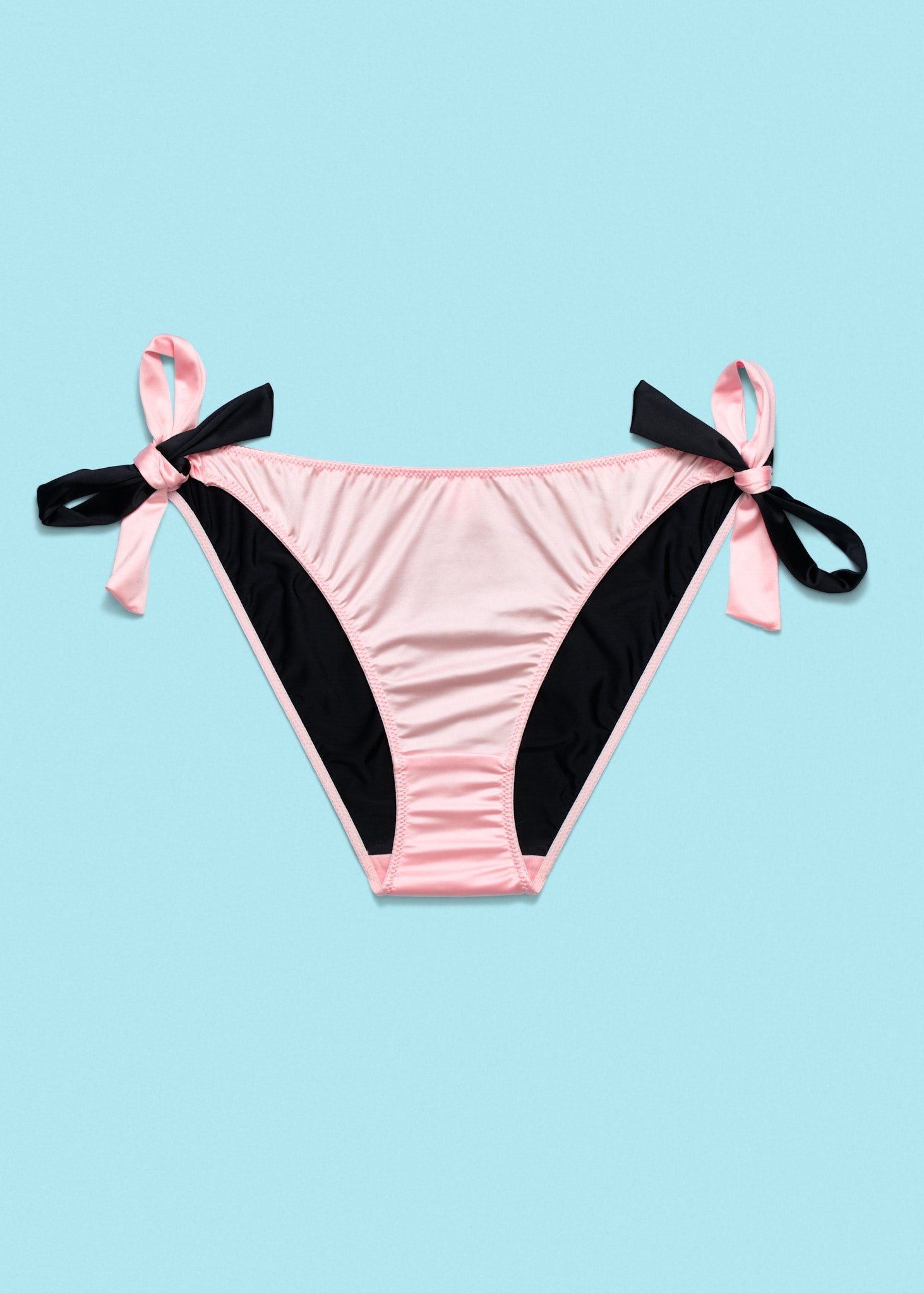 Carnival Jewels Side Tie Bikini Underwear Himalayan Salt/Black