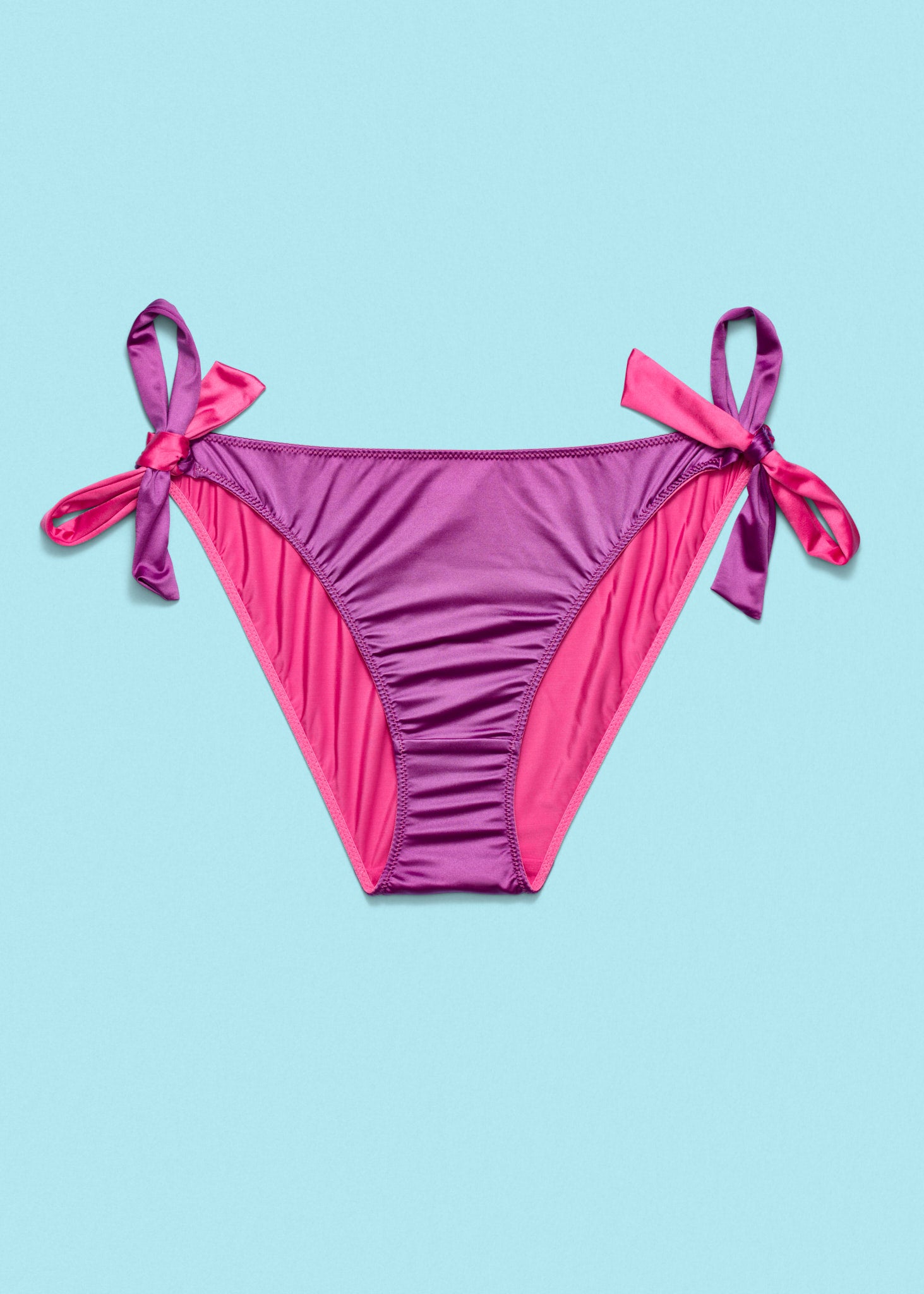 Carnival Jewels Side Tie Bikini Underwear Spiced Wine/Paparazzi Rose