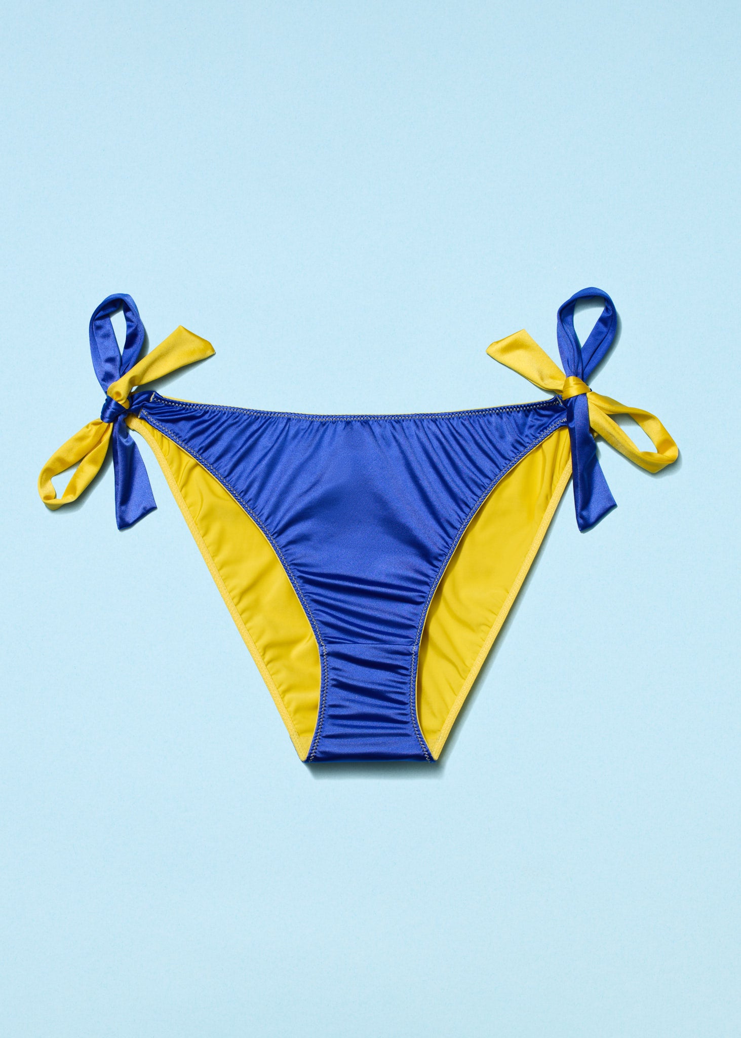 Carnival Jewels Side Tie Bikini Underwear Blue Sauce/Lemon Zest
