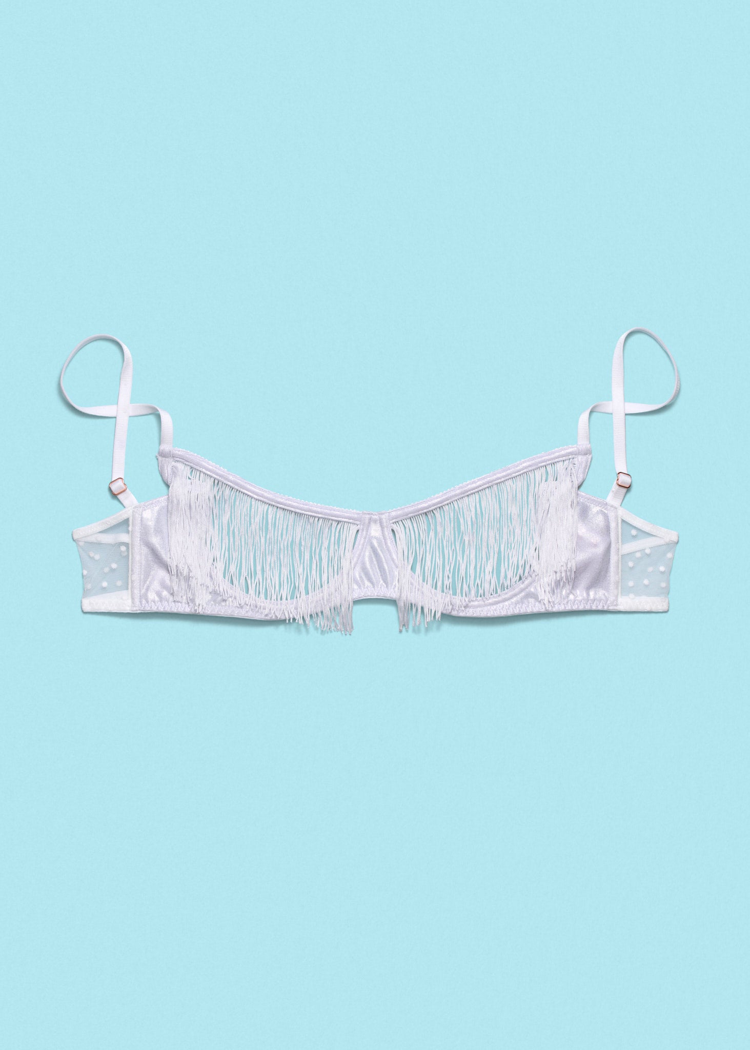 Fringe Glam Fringe Demi Bra White