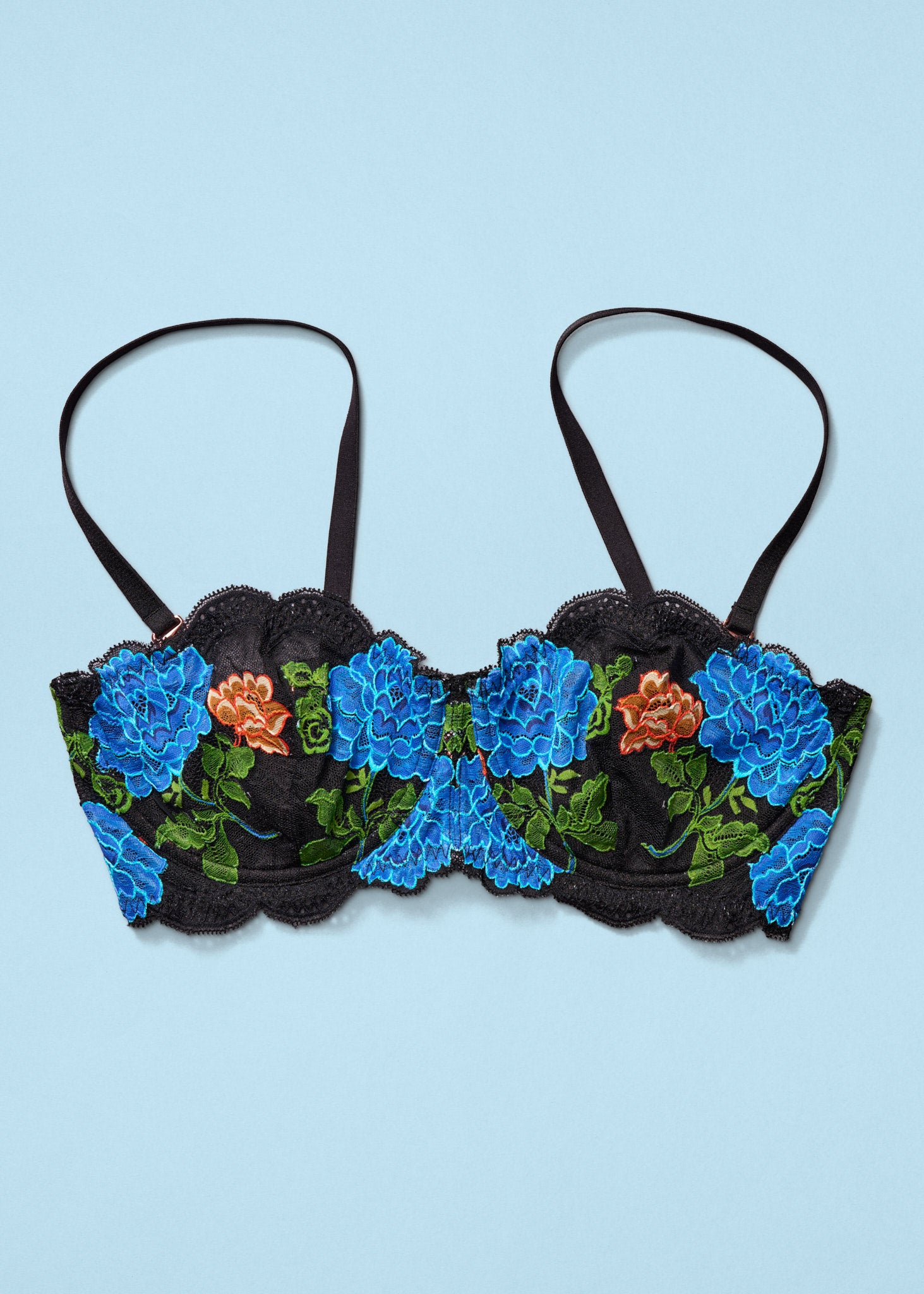 Im Your Favorite Balconette Bra Black Floral
